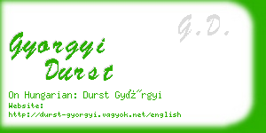 gyorgyi durst business card